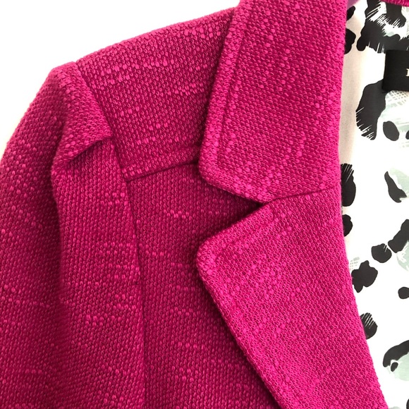 NWT Nanette Lepore Woven Joy Hunt 4 Jacket Magenta - Picture 5 of 8